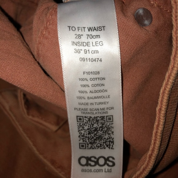 🧡🧡 Rust ASOS Tall Ritson Mom Jean - Picture 2 of 3